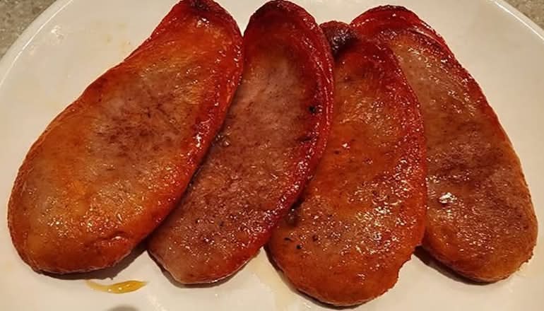 Pan Fried Honey Glazed Sausage Slices (蜜汁燒紅腸 (8片))